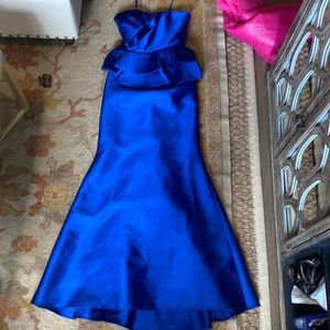 Badgley Mishka Cobalt Silk Gown